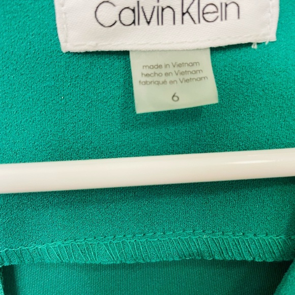 Calvin Klein One-Shoulder Dress in Green - Picture 2 of 3